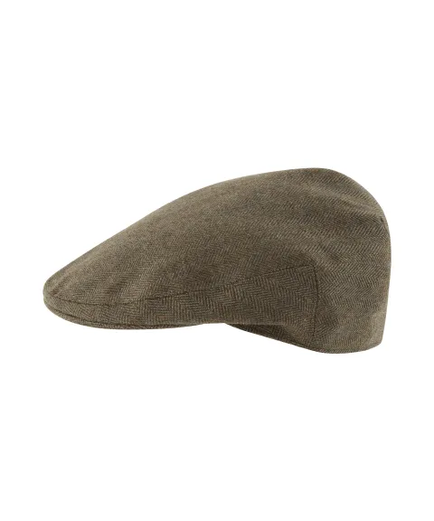 Schöffel Country Tweed Classic Cap - Loden Green Herringbone Tweed