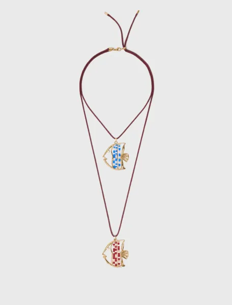 Double fish necklace