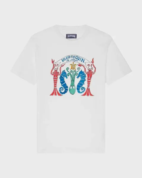 Vilebrequin Men Cotton Light Jersey T-shirt Vilebrequin La Plage