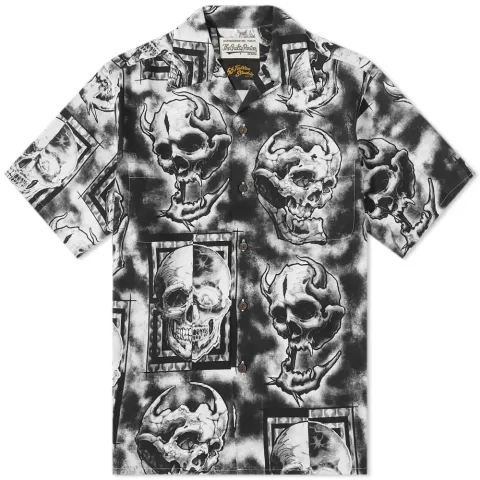 56 Tattoo Studio Skull Hawaiian Shirt