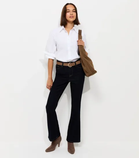 Women's White Cotton Poplin Oversized Shirt