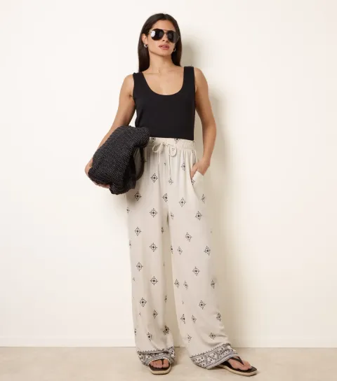 Women's Stone Embroidered Trousers