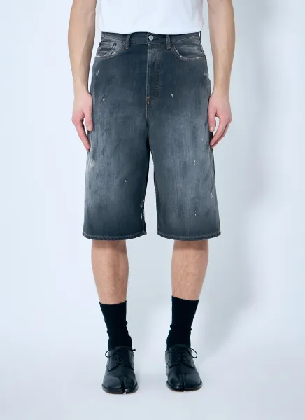 Distressed Denim Shorts