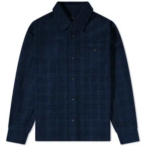 A.P.C. Basile Check Corduroy Overshirt