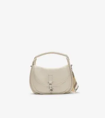 Medium B Clip Messenger Bag in Soap beige - Women, Leather