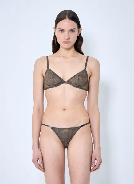 Camo Lace Plunge Bra
