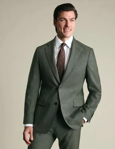 Charles Tyrwhitt Slim Fit Pure Wool Suit Jacket Sage