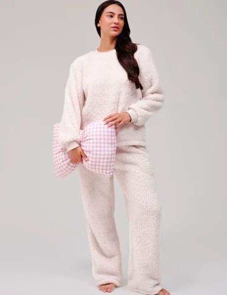 Fleece Wide Leg Lounge Set
