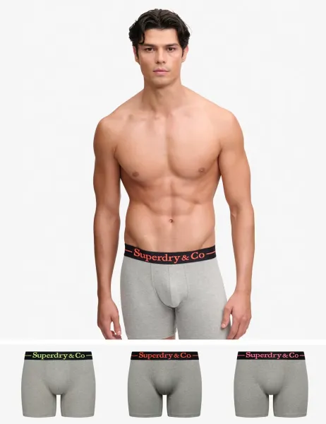 3 Pack Cotton Boxers Grey