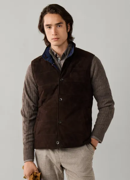Hackett Suede Reversible Gilet