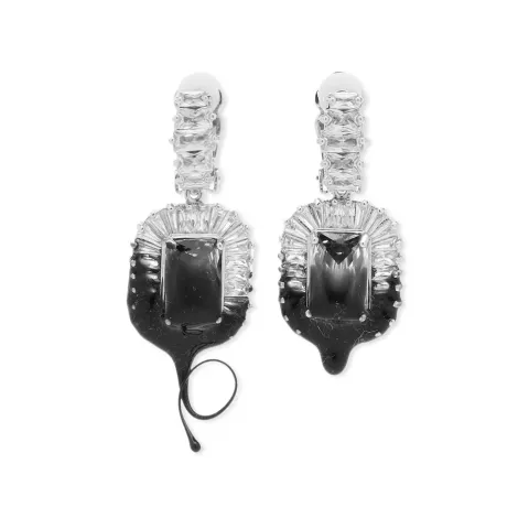 Diamond Dip Clip Earrings