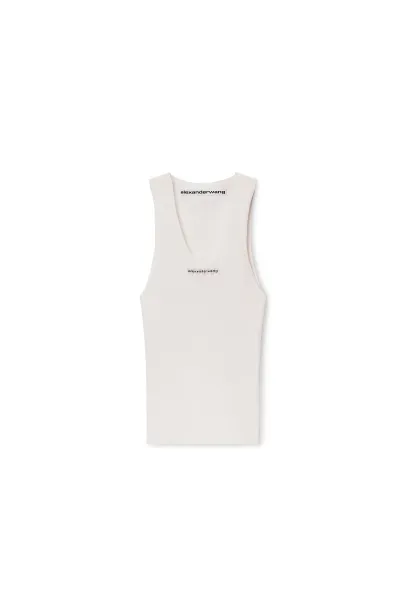 JACQUARD LOGO RACER TANK