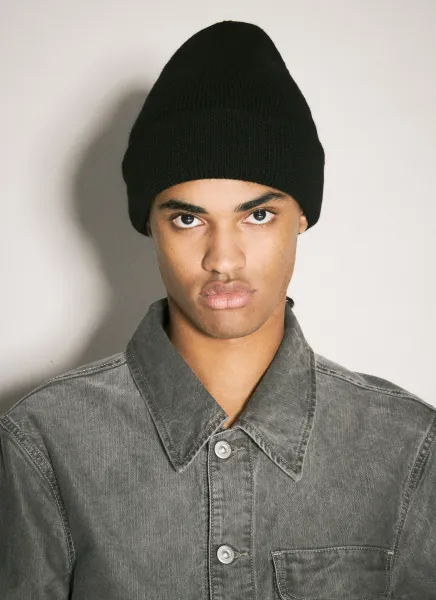 Wool Knit Beanie Hat