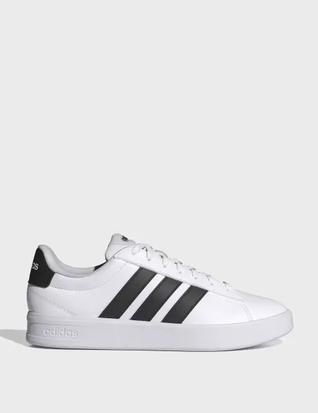 Adidas Grand Court 3.0 Stripe Trainers White/Black