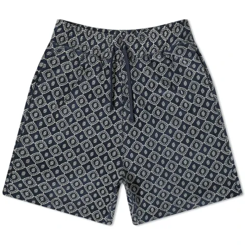 Monogrammed Velour Shorts