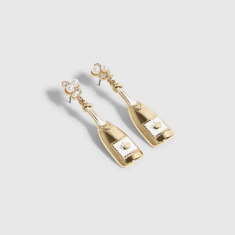 River Island Christmas Champagne Earrings