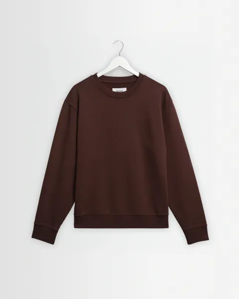 Wax London Sidney - Washed Brown Loopback Cotton Sweatshirt