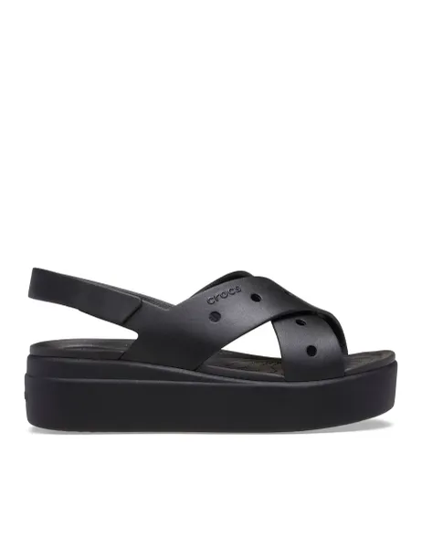 Crocs Brooklyn 4U Cross Strap Slingback Sandals Black