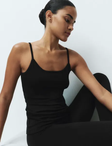 Marks & Spencer Heatgen Medium Thermal Strappy Vest Black