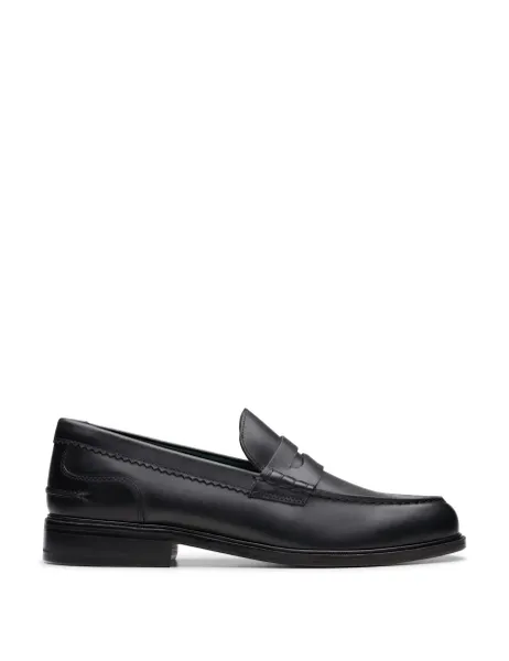 Clarks Leather Loafers Black