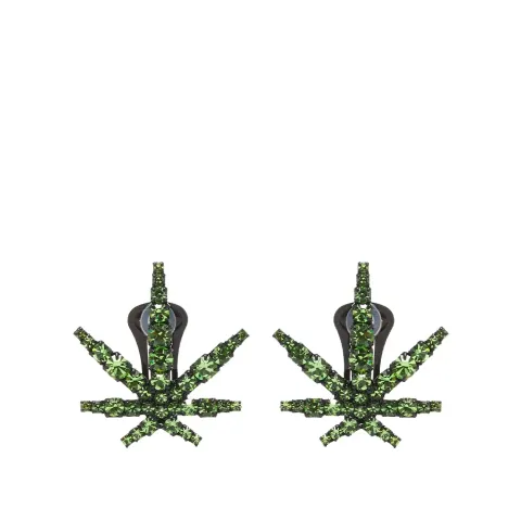 Leaf Crystal Earrings