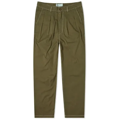 Fine Twill Double Pleat Pant