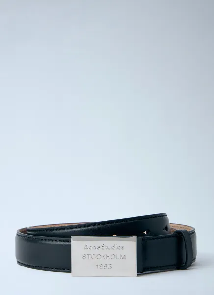 Engraved Logo Leather Belt