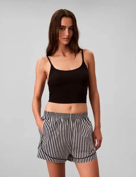 Calvin Klein Pure Cotton Poplin Striped Pyjama Shorts