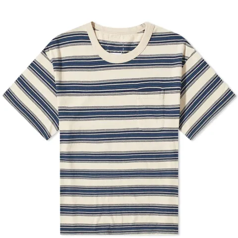 Border Striped Pocket Jumbo T-Shirt