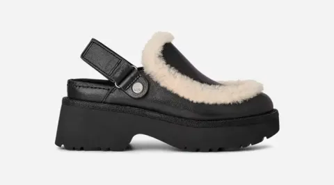 Esmee Leather Clog for Women, Leather/Polyester