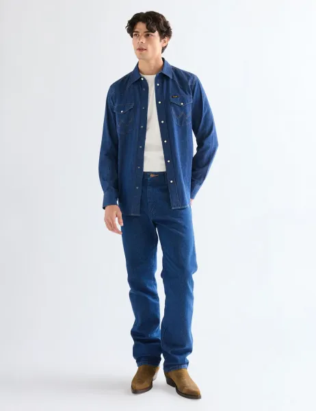 Wrangler Western Denim Shirt Blue