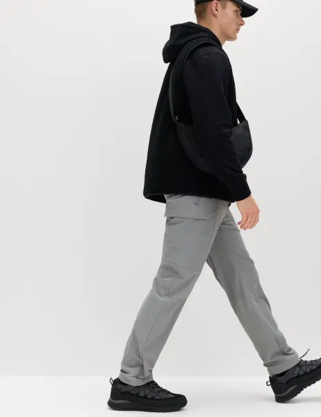 Marks & Spencer Straight Fit Technical Cargo Trousers Ash Grey