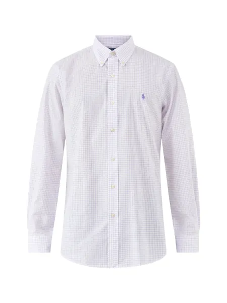 Custom Fit Stripe Poplin Shirt Powder