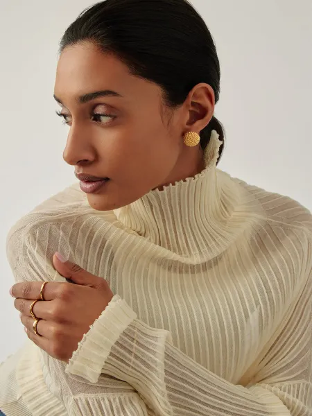 Missoma Baya Dome Stud Earrings