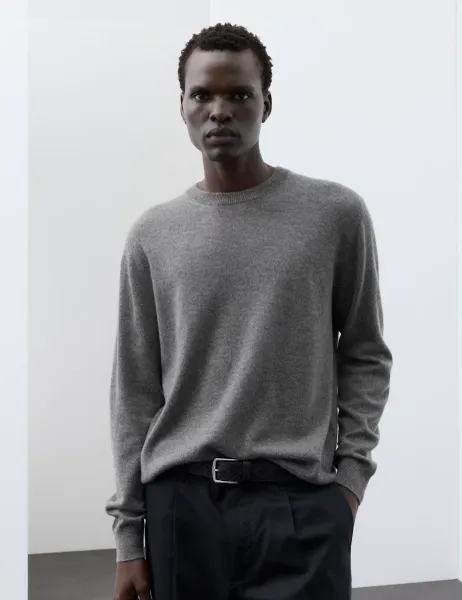 Autograph Pure Cashmere Crew Neck Jumper Medium Grey