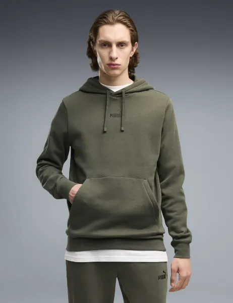 Puma Essentials No.1 Cotton Blend Hoodie Dark Khaki