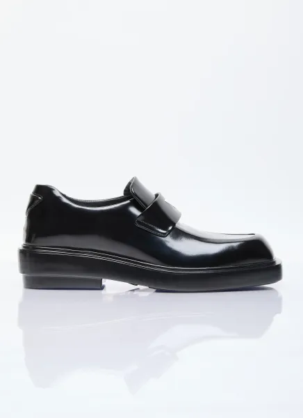 Brushed Leather Loafers
