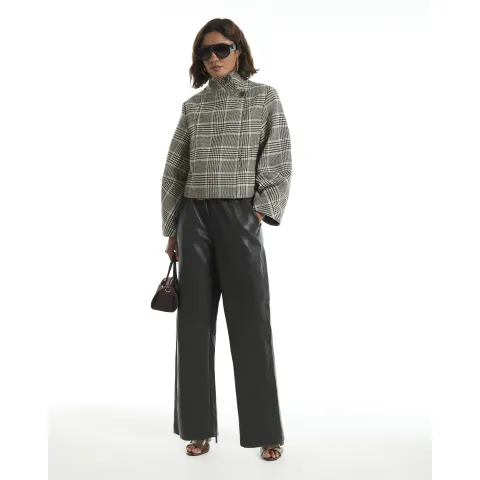 River Island Faux Leather Drummer Jacket