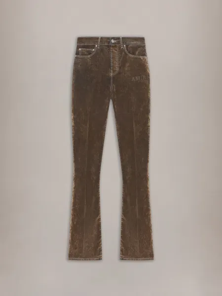 VELVET FLARE JEAN - TAN