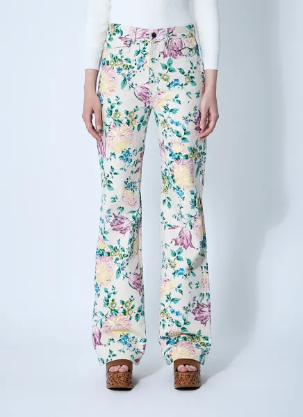Floral Denim Jeans
