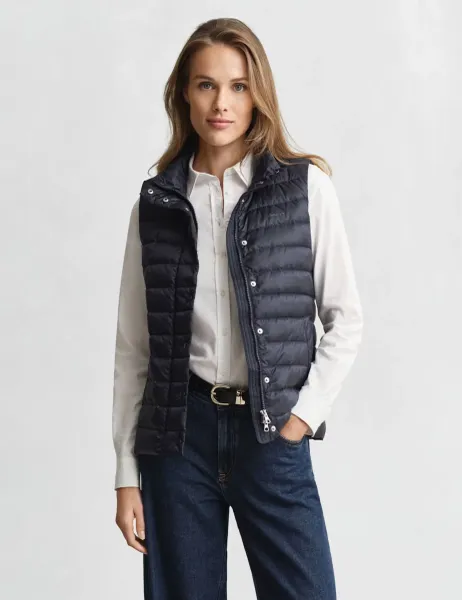 Gant Light Down Quilted Gilet Navy