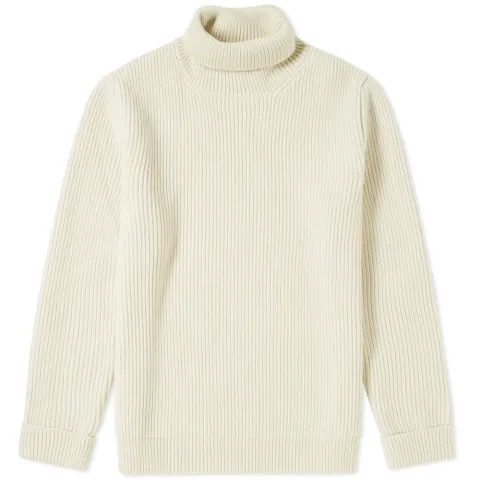 14 Rib Mock Neck Crew Knit