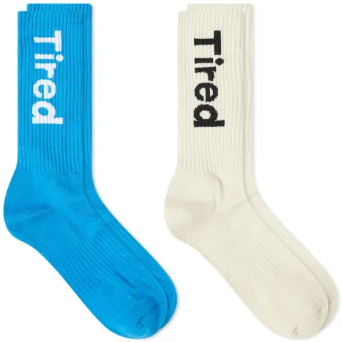 Lower Case Block Logo Sock - 2 Pack