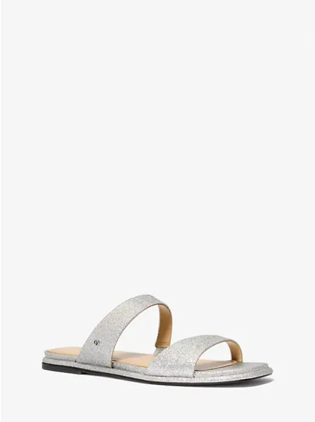 Jaida Glitter Embellished Leather Sandal