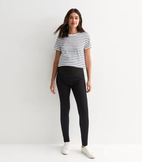 Women's Maternity Black Lift & Shape Over Bump Emilee Jeggings