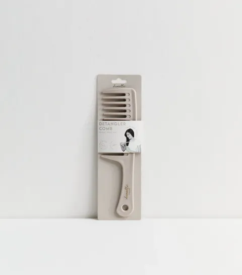 Creations Light Brown Wide Tooth Detangler Comb