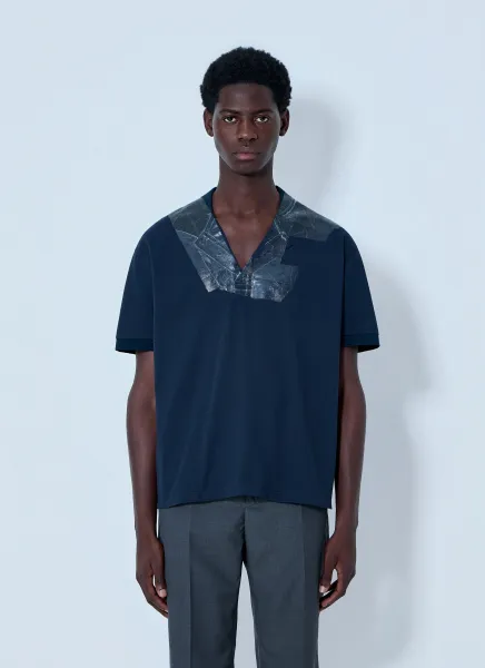 V-Neck Panel T-Shirt