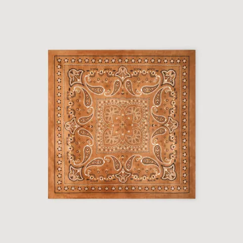 Silk bandana print scarf