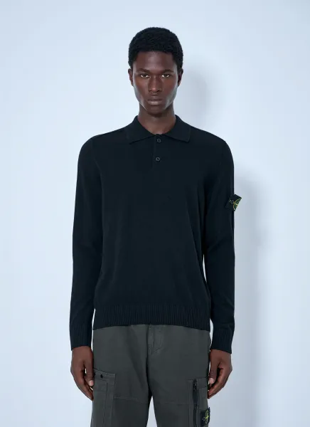 Long Sleeve Polo Knit