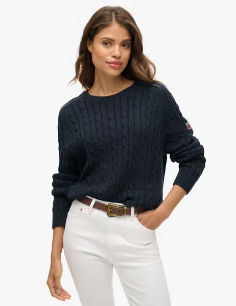 Superdry & Co Slouchy Cable Knit Jumper